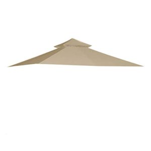 Garden Winds Replacement Canopy for 10x12 Roof Style House Gazebo - Riplock 350 - Beige