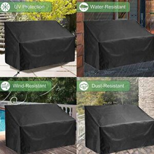 Amosfun Potting Bench Patio loveseat Cover Storage Box Waterproof Garden Benches for Outdoors- Outdoor Waterproof Park Seats Cover- Garden Bench Oxford Cloth Cover