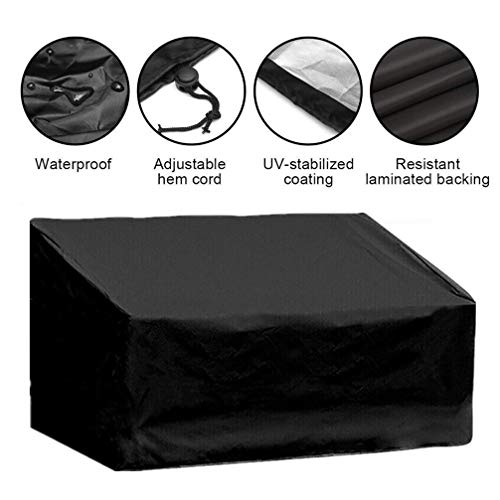Amosfun Potting Bench Patio loveseat Cover Storage Box Waterproof Garden Benches for Outdoors- Outdoor Waterproof Park Seats Cover- Garden Bench Oxford Cloth Cover