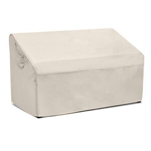 honest patio loveseat cover, 100% waterproof outdoor sofa cover,durable patio bench cover, lawn patio furniture covers with air vent (78″ l x 34″ d x 32″ h,beige)