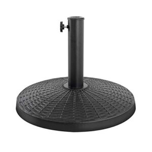 avestar nuu garden 25 lbs patio umbrella base stand heavy duty outdoor umbrella base made from rust resistant resin, black