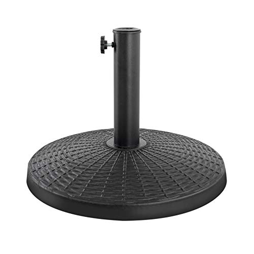 Avestar Nuu Garden 25 lbs Patio Umbrella Base Stand Heavy Duty Outdoor Umbrella Base Made from Rust Resistant Resin, Black