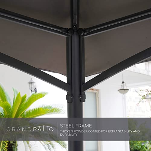 Grand Patio 10x13 Gazebo Double Soft Top Canopy with Curtains and Netting for Patio, Deck, Backyard, Garden, Lawns