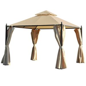 garden winds replacement canopy top cover compatible with the outsunny 10 x 10 gazebo – riplock 350