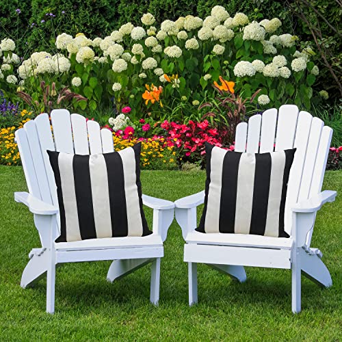 Alonar Outdoor Pillow Covers Set of 2 Farmhouse Decorative Throw Pillows Covers 18x18 inch Black and White Cushion Case Home Decor for Living Room Couch Chair Sofa Home Decor