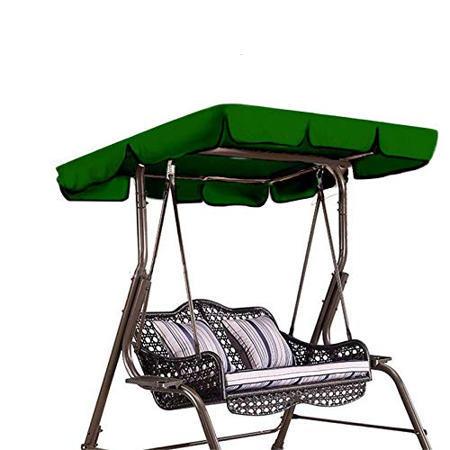 TINVHY Swing Canopy Cover, Outdoor Patio Swing Canopy Blocking Sunshade, Porch Top Cover for Patio Yard Seat Furniture Three-Seater Outdoor Garden Swing Cover Canopy