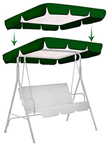 TINVHY Swing Canopy Cover, Outdoor Patio Swing Canopy Blocking Sunshade, Porch Top Cover for Patio Yard Seat Furniture Three-Seater Outdoor Garden Swing Cover Canopy
