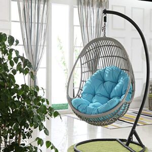 swing hanging basket seat cushion, thicken hanging egg hammock chair pads waterproof chair seat cushioning for patio garden (color : blue, size : 90x120cm(35x47inch))