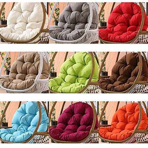 Swing Hanging Basket Seat Cushion, Thicken Hanging Egg Hammock Chair Pads Waterproof Chair Seat Cushioning for Patio Garden (Color : Blue, Size : 90x120cm(35x47inch))