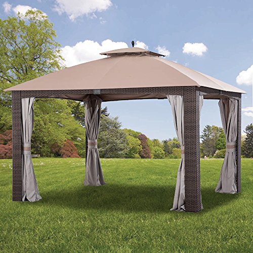 Garden Winds Replacement Canopy for The Augusta Gazebo - Riplock 350 - Beige