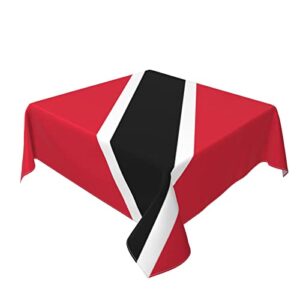 LIICHEES Flag of Trinidad and Tobago Tablecloth Kitchen Dining Room 60"x60" Square Washable Table Cover Outdoor Garden Picnic Tablecloths