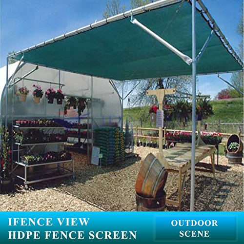 Ifenceview 6'x3' to 6'x50' Turquoise Green Shade Cloth Fence Privacy Screen Fence Cover Mesh Net for Construction Site Yard Driveway Garden Pergolas Gazebos Canopy Awning UV Protection (6' x 40')