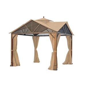 garden winds replacement canopy top cover compatible with the style selections pitched roof gazebo – riplock 350