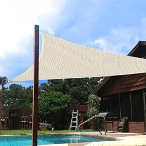 Oneofics Sun Shade Sail 10’x10’x10’ Triangle Sun Shade Sail Canopy UV Block Awning for Outdoor Patio Garden Backyard