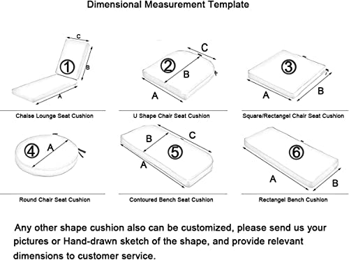 MYLSMPLE Custom Size Bench Cushion for Indoor Outdoor Patio Furniture Window Seat Swing Cushion Porch Bench Chair Pads (Custom, Custom)