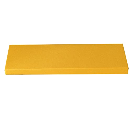 Hruile Elegant Solid Color Bench Cushion, Seat Cushion for Indoor/Outdoor Bench Patio Furniture Swing, Non-Slip Settee Sofa Couch Cushion Dining Chair Pads,31.5x15.7x2in,Yellow