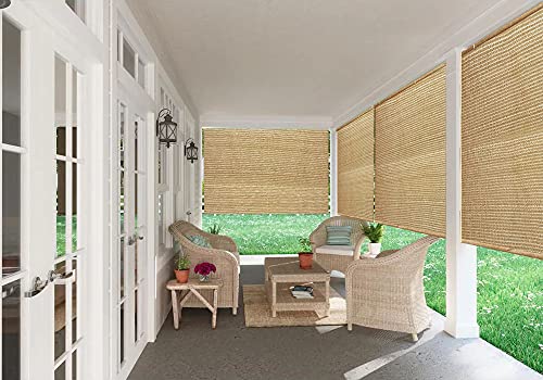 Shatex Garden Shade Fabric Adjustable Vertical Side Wall Panel for Patio/Pergola/Window 6x5ft Wheat