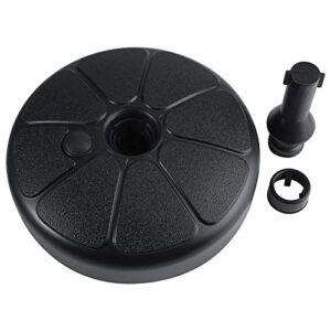 dewin umbrella base – patio umbrella base stand for weights plastic replacement parts, umbrella stand,fillable mobile umbrella base, plastic outdoor patio yard garden round shape water stand