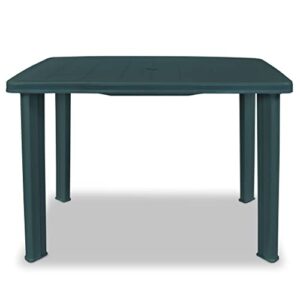 ZQQLVOO Morden Coffee Bistro Table Plant Stand Outdoor Patio Plastic Table Garden Side Table for Bedroom Balcony Seaside Indoor 39.8"x26.8"x28.3"Green