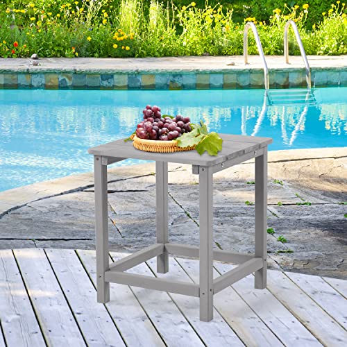 Mederra Outdoor Indoor Adirondack Side Table, Cedar Wood Patio End Table, Rectangular Coffee Table for Garden, Lawn, Pool, Porch, Backyard