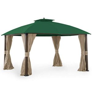 garden winds replacement canopy top cover for broyhill eagle brooke ashford asheville gazebo – riplock 350 – green – will fit these models only: a101007600, a101007603, a101007604
