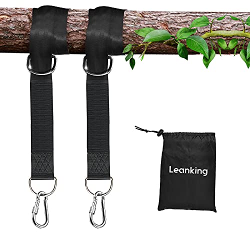 Tree Swing Hanging Straps Kit,2 PCS Tree Swing Straps Holds 2000 lbs,10FT Extra Long Straps with Safer Lock Carabiners,Perfect for Hammock,Tree Swing,Carry Pouch & Easy Fast Installation