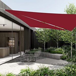 Windscreen4less Right Triangle Red 16'x16'x22.6' Terylene Waterproof Sun Shade Sail UV Sesistant Canopy Awning Shelter Fabric for Patio Yard Lawn Garden Outdoor Activities - Customized Sizes