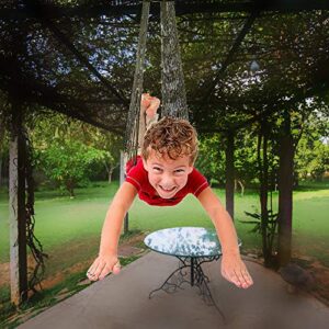 Upgraded Hanging Hammock Mesh Swing Seat, Portable Garden Outdoor Hammock, Fun Rope Pod Chair for Camping, Travel, Hiking and Backyard Relaxation, Easy to Hang and Comfortable, Fit Kids, Teens, Adults