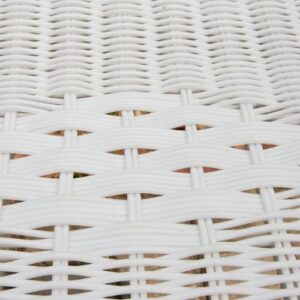 Wicker Lane Outdoor White Wicker Patio Furniture End Table