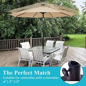 Salches Cast Umbrella Stand, 30lbs Heavy Duty Umbrella Stands for Outside, Outdoor Umbrella Holder for Garden/Beach/Patio/Deck/Porch, Classic Round Market Umbrella Base