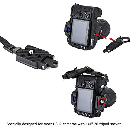 JJC Deluxe Camera Hand Grip Strap for Canon EOS 6D Mark II 5D Mark IV III 7D 2000D 90D 80D Rebel T8i T7i T6i T7 T6 Powershot SX70 Nikon D750 D780 D850 D500 D7500 D7200 D5600 D3500 Coolpix P1000 & More