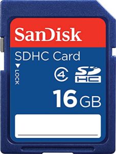 sandisk memory sdhc card, 16gb