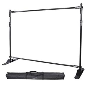 WinSpin 8' Banner Stand Step and Repeat Display Backdrop Banner Stand Adjustable Telescopic for Parties Trade Show Wall Exhibitor Photo Booth Background with Carrying Bag