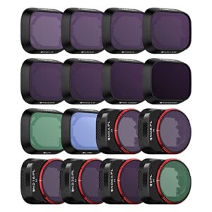 freewell mega nd, nd/pl, cpl, uv, light pollution filters 16pack compatible with mini 3 pro/mini 3