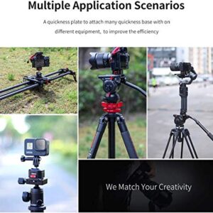 ULANZI Claw Quick Release Plate Tripod QR Camera Mount Adapter, Quick Setup Kit with 1/4'' Screw for Canon/Sony/Nikon Cameras/Zhiyun/Feiyu/DJI/Moza Stablizers Switch Between Tripod/Monopod/Slider