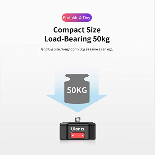 ULANZI Claw Quick Release Plate Tripod QR Camera Mount Adapter, Quick Setup Kit with 1/4'' Screw for Canon/Sony/Nikon Cameras/Zhiyun/Feiyu/DJI/Moza Stablizers Switch Between Tripod/Monopod/Slider