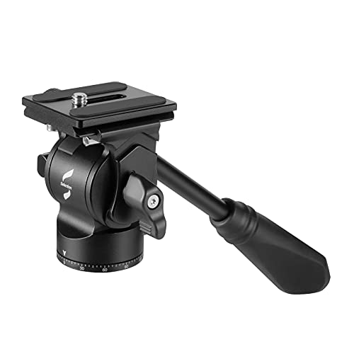 SmallRig Selection Tripod Fluid Head Pan Tilt Head with Quick Release Plate for Arca Swiss for Compact Video Cameras and DSLR Cameras -3259