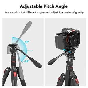 SmallRig Selection Tripod Fluid Head Pan Tilt Head with Quick Release Plate for Arca Swiss for Compact Video Cameras and DSLR Cameras -3259