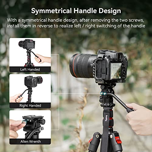 SmallRig Selection Tripod Fluid Head Pan Tilt Head with Quick Release Plate for Arca Swiss for Compact Video Cameras and DSLR Cameras -3259