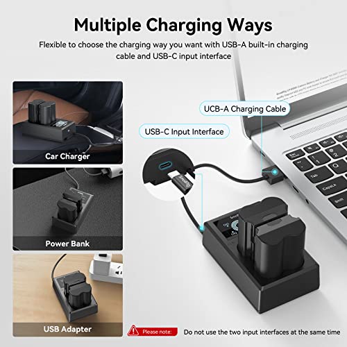 SmallRig NP-W235 Battery Charger Set for Fujifilm NP-W235 Battery, Double Slot NP-W235 Charger for Fujifilm X-T5, X-T4, GFX 100S, X-H2S, for Fujifilm GFX 50S II, VG-XT4, 2040mAh - 3822