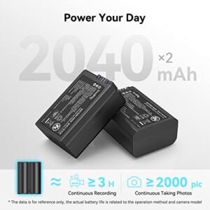 SmallRig NP-W235 Battery Charger Set for Fujifilm NP-W235 Battery, Double Slot NP-W235 Charger for Fujifilm X-T5, X-T4, GFX 100S, X-H2S, for Fujifilm GFX 50S II, VG-XT4, 2040mAh - 3822