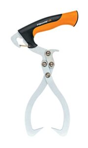 fiskars log tongs, log carrier, 12 inch diameter, black