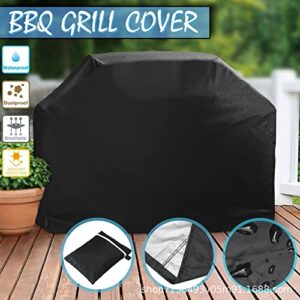 Anti Dust Rain BBQ Grill Cover UV Resistant Grill Covers with PU Coating for Family Dinners Accessories BBQ Grill Barbeque Cover for Home Garden Yard BBQ Tool UV Resistant Grill Covers with PU Coating
