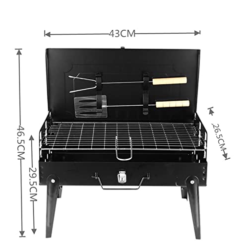 GEEKLLS Charcoal grills BBQ Grill Portable Foldable Box Type Charcoal Barbeque Grills Household Garden Patio Outdoor Camping Heating Stove Picnic Tools