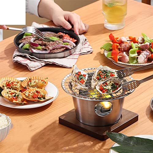 GEEKLLS Charcoal grills Family Stainless Steel Alcohol Barbecue Grill BBQ Grill Non-stick For Home Kitchen Outdoor Garden Barbecue Stove