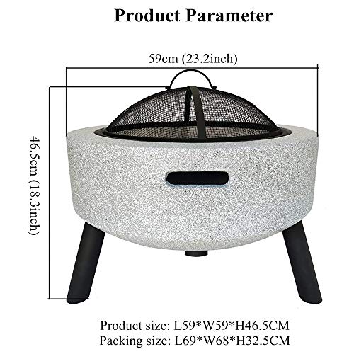 NEWCES Safety Certification Luxury Tripod Grill Wood Burning Barbecues/BBQ Grills/Fire Pit Table Charcoal Barbeque Grills Garden Heater Fire Bowls Multi-Purpose Smoker BBQ Grill