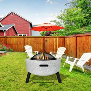 NEWCES Safety Certification Luxury Tripod Grill Wood Burning Barbecues/BBQ Grills/Fire Pit Table Charcoal Barbeque Grills Garden Heater Fire Bowls Multi-Purpose Smoker BBQ Grill