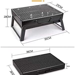 Charcoal Barbecue Grill Portable Folding BBQ Grill Barbecues Outdoor Charcoal Barbecue Desk Cooking for Picnic Garden Terrace Camping Travel Suitable for 3 to 5 People