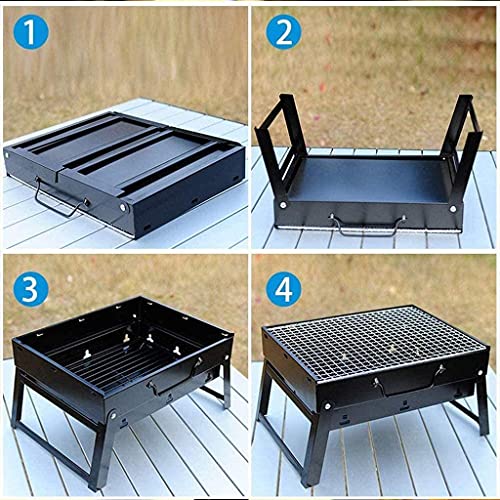 Charcoal Barbecue Grill Portable Folding BBQ Grill Barbecues Outdoor Charcoal Barbecue Desk Cooking for Picnic Garden Terrace Camping Travel Suitable for 3 to 5 People