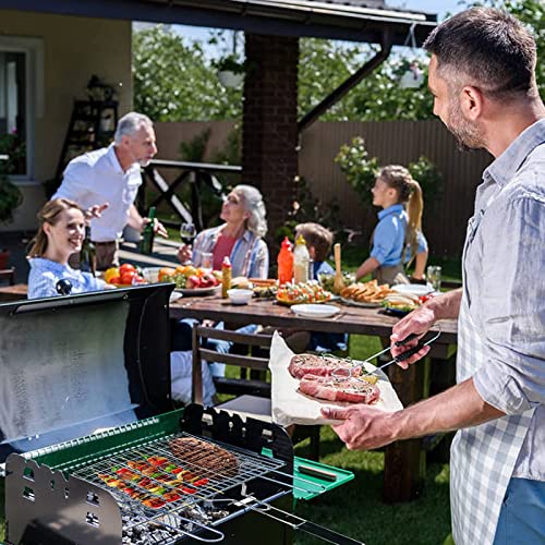 Vastector Grilling Basket, Folding Portable Outdoor Camping Stainless Steel BBQ Rack with Removable Handle for Shrimp, Steaks, Burgers, Hot Dogs, Barbeque Griller Cooking Tool